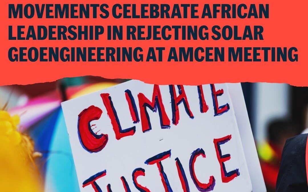 African Leadership Rejects Solar Geoengineering at AMCEN20