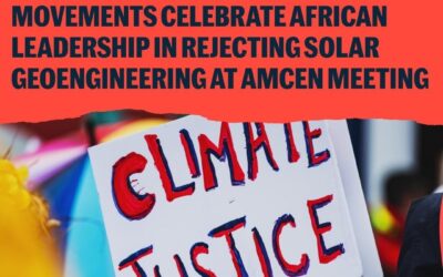African Leadership Rejects Solar Geoengineering at AMCEN20